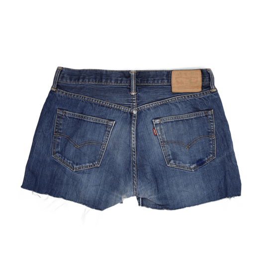Levi's 501 Distressed Denim Shorts Blue Size 34 100 Percent Cotton Vintage