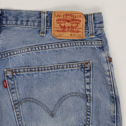 Levi's 505 Regular Fit Vintage Denim Shorts Blue W38 L30 Cotton
