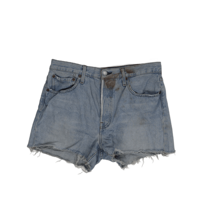 Levi's Vintage Light Blue Distressed Denim Cut-Off Shorts W30 Cotton