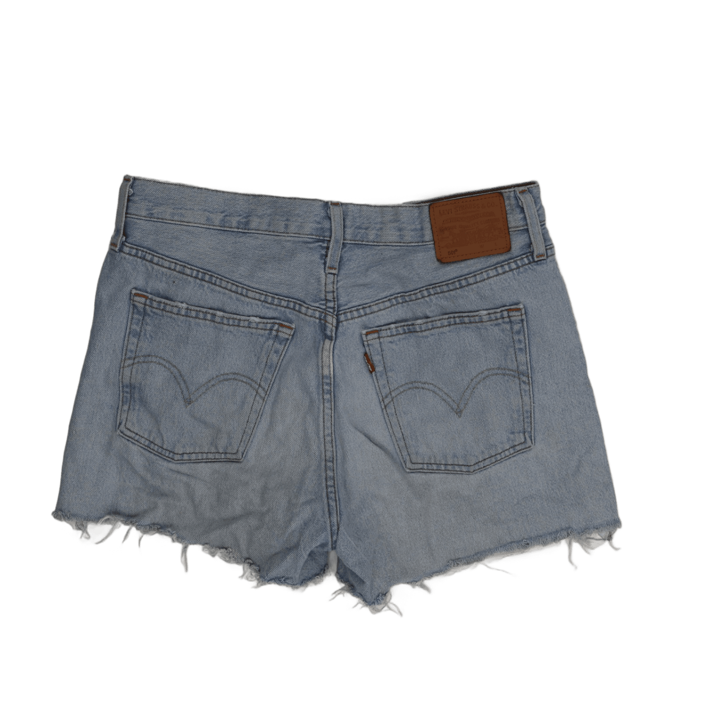 Levi's Vintage Light Blue Distressed Denim Cut-Off Shorts W30 Cotton