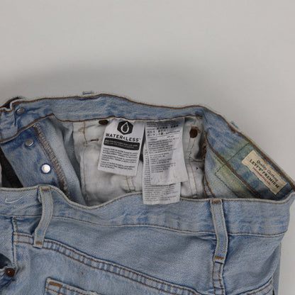 Levi's Vintage Light Blue Distressed Denim Cut-Off Shorts W30 Cotton