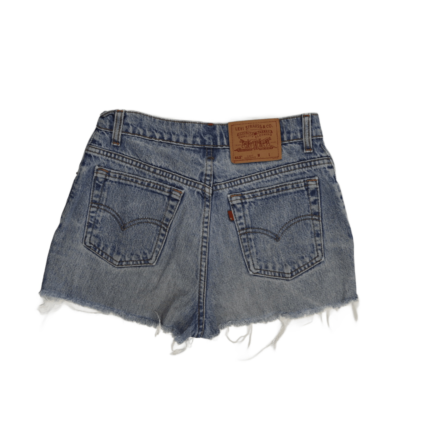 Levi's 512 Slim Fit Vintage Denim Cut-Off Shorts Blue W32 Cotton