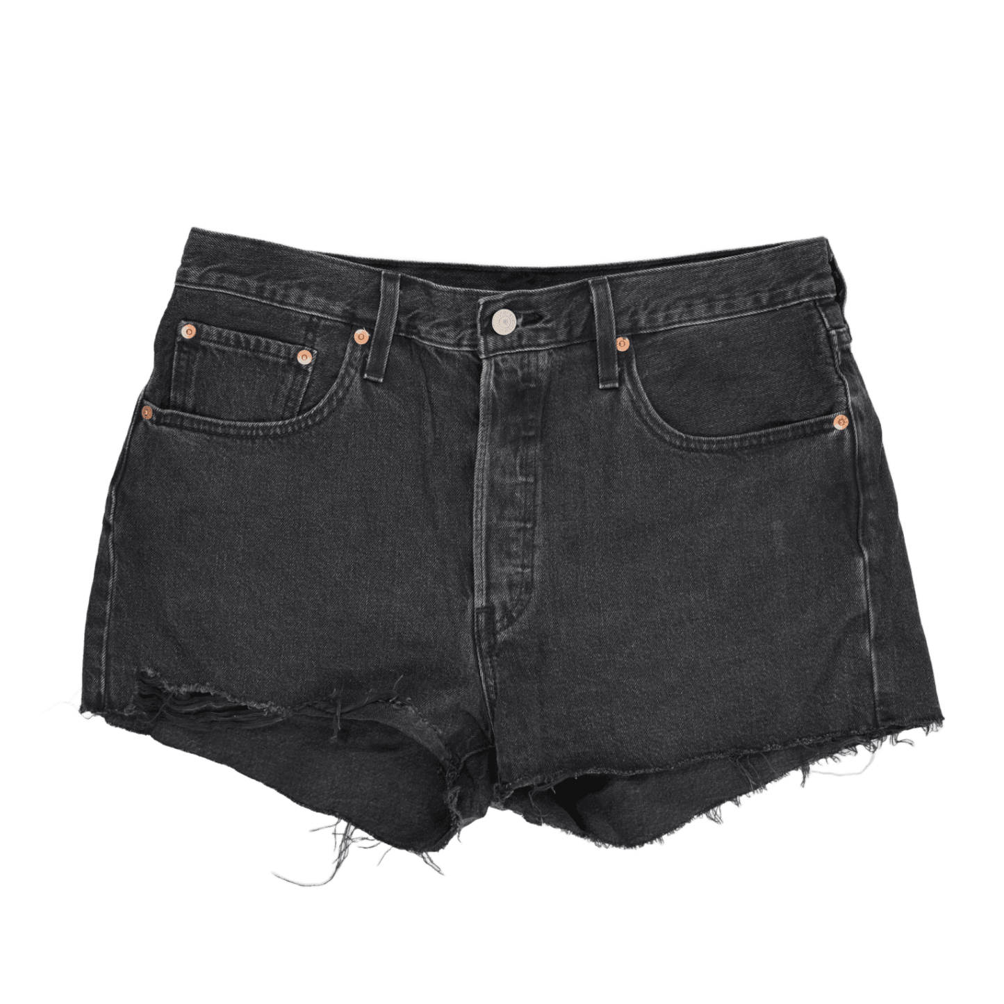 Levi's 501 Black Denim Cut-Off Shorts W31 Vintage Cotton Women