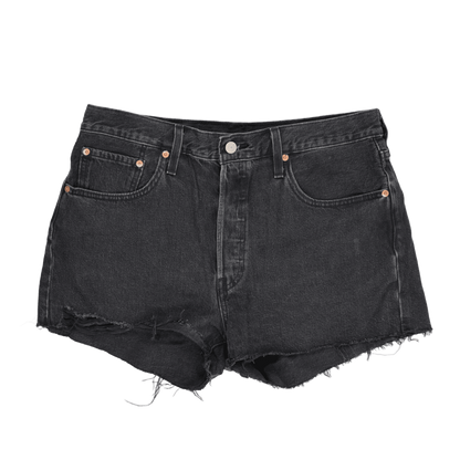 Levi's 501 Black Denim Cut-Off Shorts W31 Vintage Cotton Women