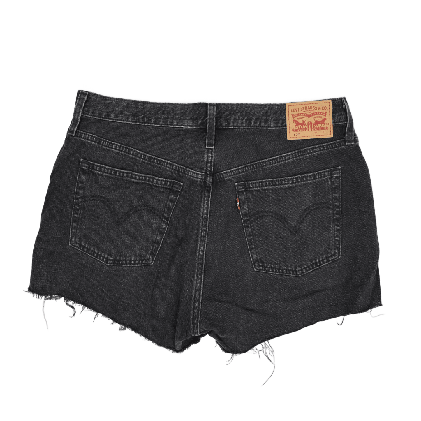 Levi's 501 Black Denim Cut-Off Shorts W31 Vintage Cotton Women