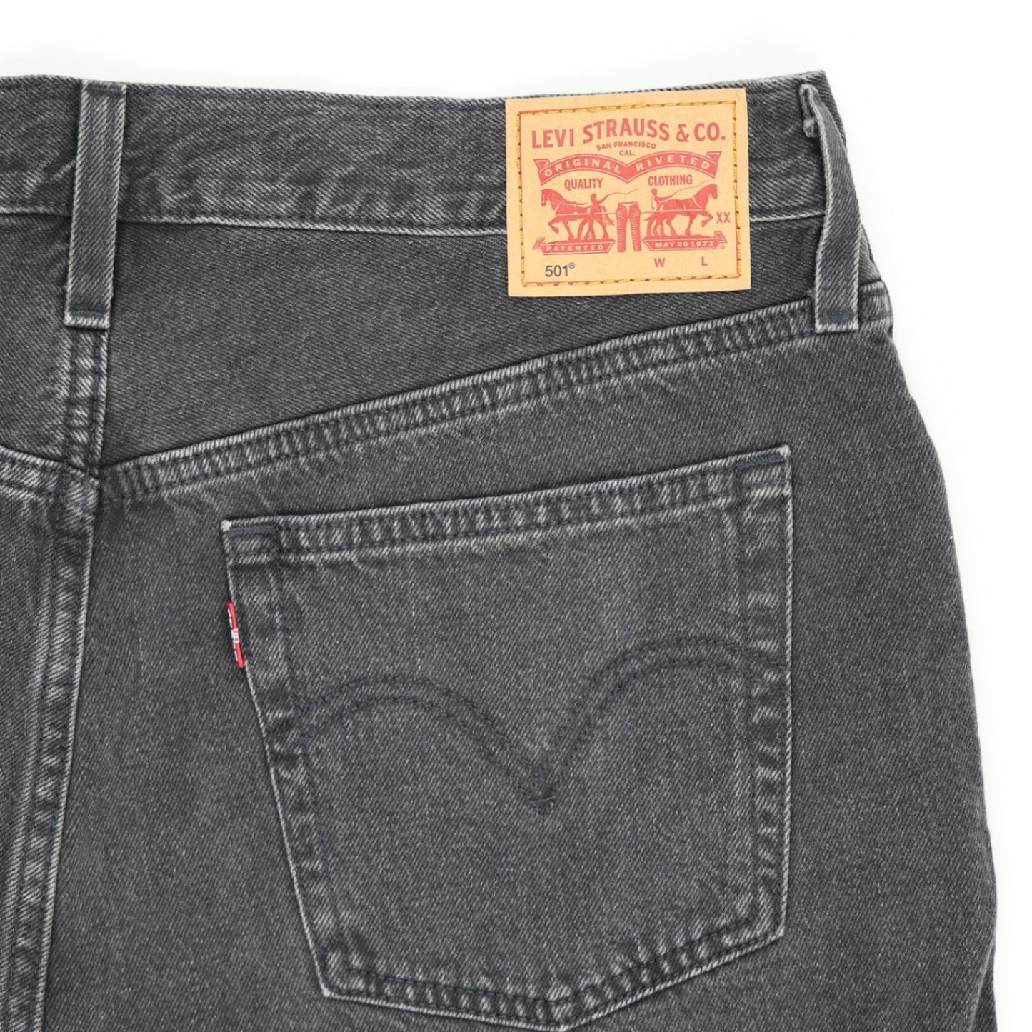 Levi's 501 Black Denim Cut-Off Shorts W31 Vintage Cotton Women