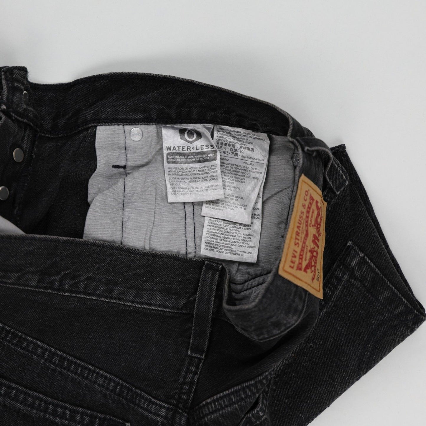 Levi's 501 Black Denim Cut-Off Shorts W31 Vintage Cotton Women