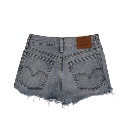Levi’s Women’s 501 High Rise Distressed Light Blue Denim Shorts Size 24 100% Cotton