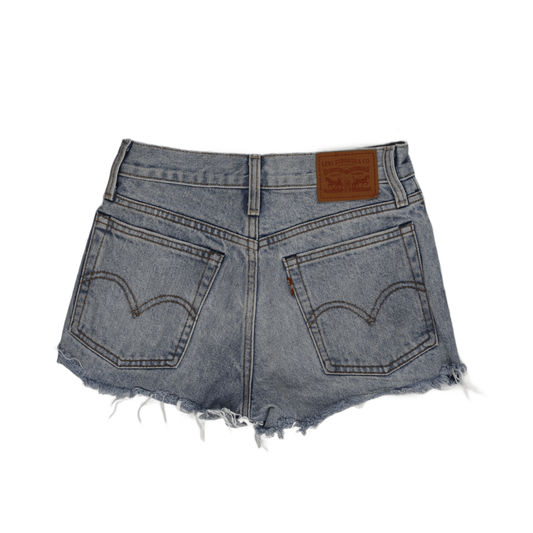 Levi’s Women’s 501 High Rise Distressed Light Blue Denim Shorts Size 24 100% Cotton