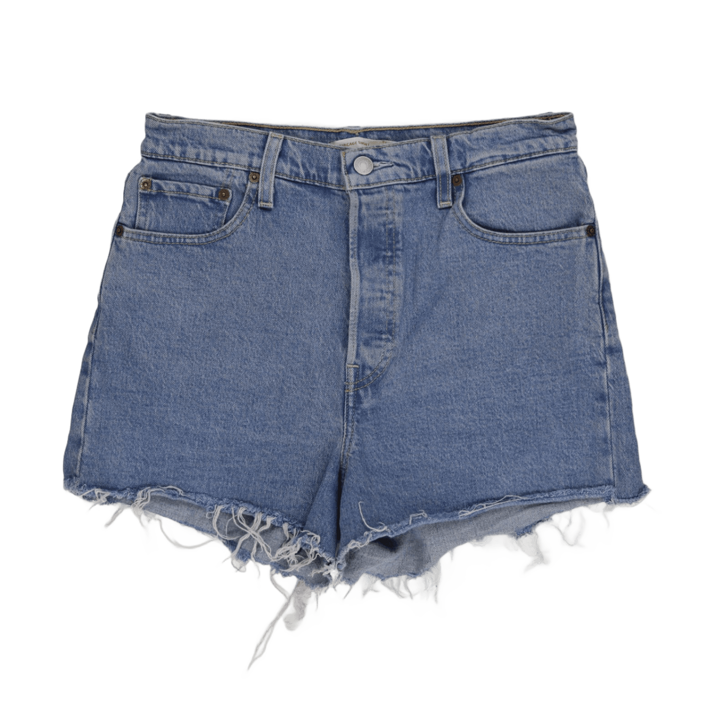 Levi's Vintage Blue Denim Cut-Off Shorts 28 100 Cotton High-Waisted
