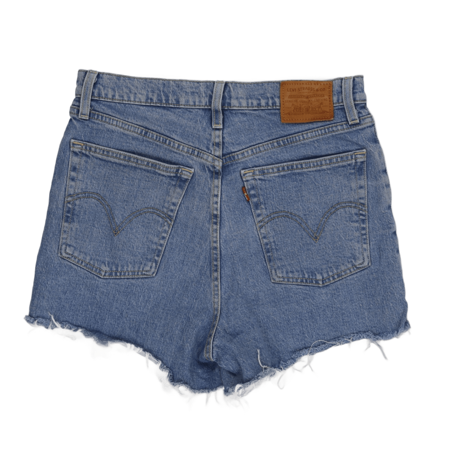 Levi's Vintage Blue Denim Cut-Off Shorts 28 100 Cotton High-Waisted