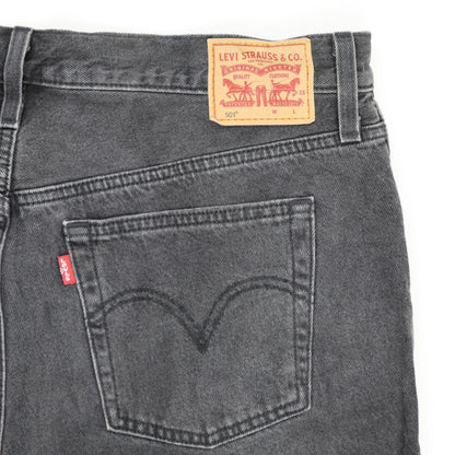 Levi's 501 Original High Waist Black Denim Cut Off Shorts W31 Vintage Cotton