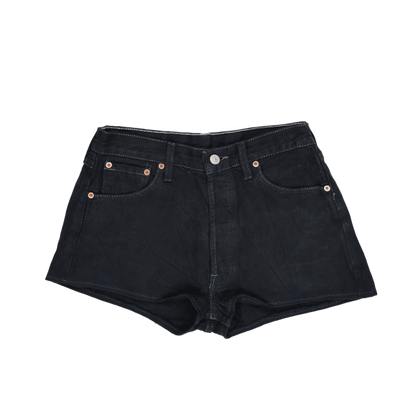 Levi's 501 Vintage Black High Waisted Denim Shorts W28 28in Cotton