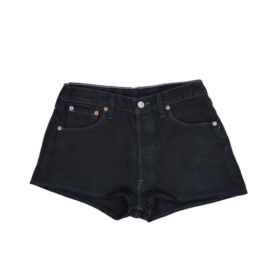 Levi's 501 Vintage Black High Waisted Denim Shorts W28 28in Cotton