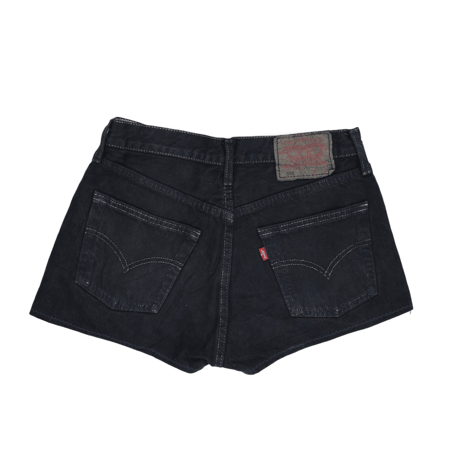 Levi's 501 Vintage Black High Waisted Denim Shorts W28 28in Cotton