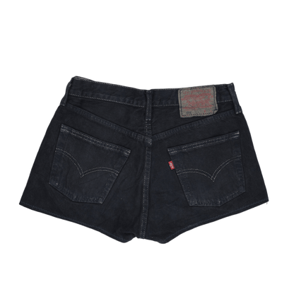 Levi's 501 Vintage Black High Waisted Denim Shorts W28 28in Cotton