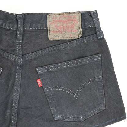 Levi's 501 Vintage Black High Waisted Denim Shorts W28 28in Cotton