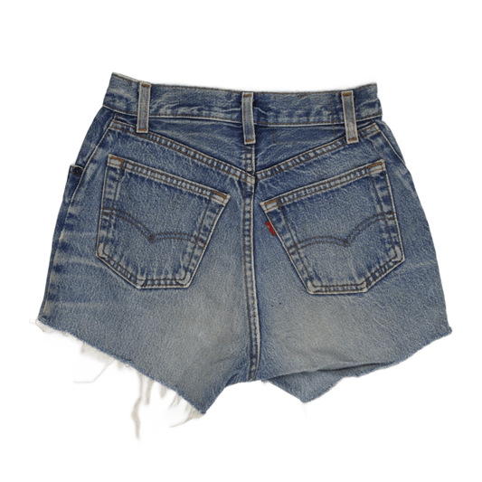 Levi's High Waisted Vintage Denim Cut Off Shorts Blue Size 28 Cotton