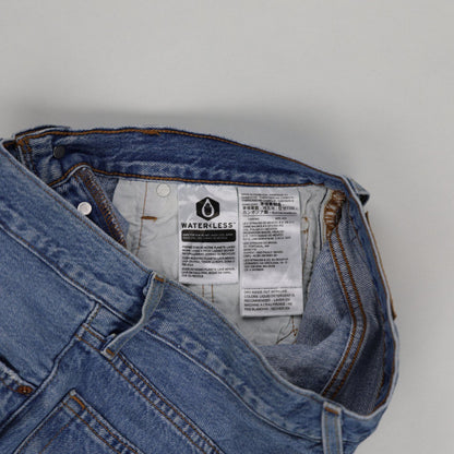 Levi's 501 Women's Blue Distressed Denim Shorts W31 100% Cotton Vintage Style