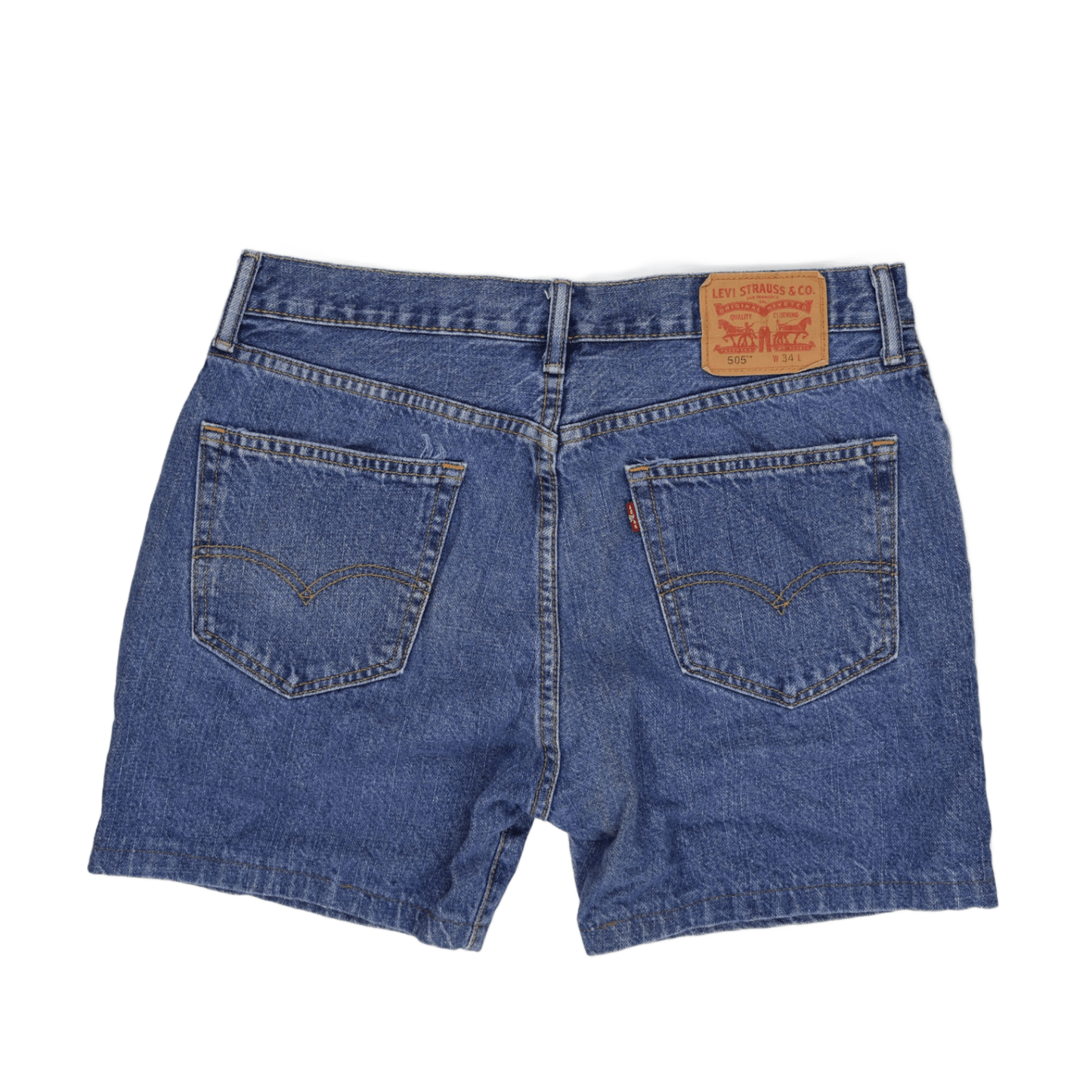 Levi's 505 Vintage Blue Denim Shorts W34 100% Cotton