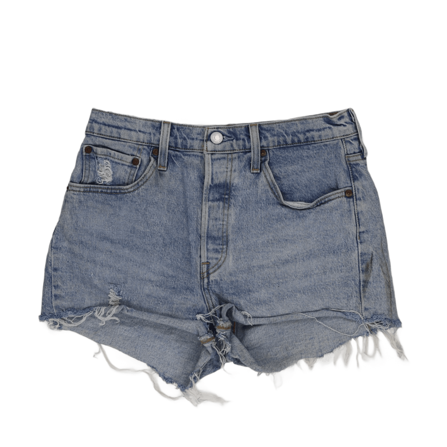 Levi's 501 High Waisted Vintage Blue Denim Shorts W31 100% Cotton