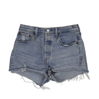Levi's 501 High Waisted Vintage Blue Denim Shorts W31 100% Cotton