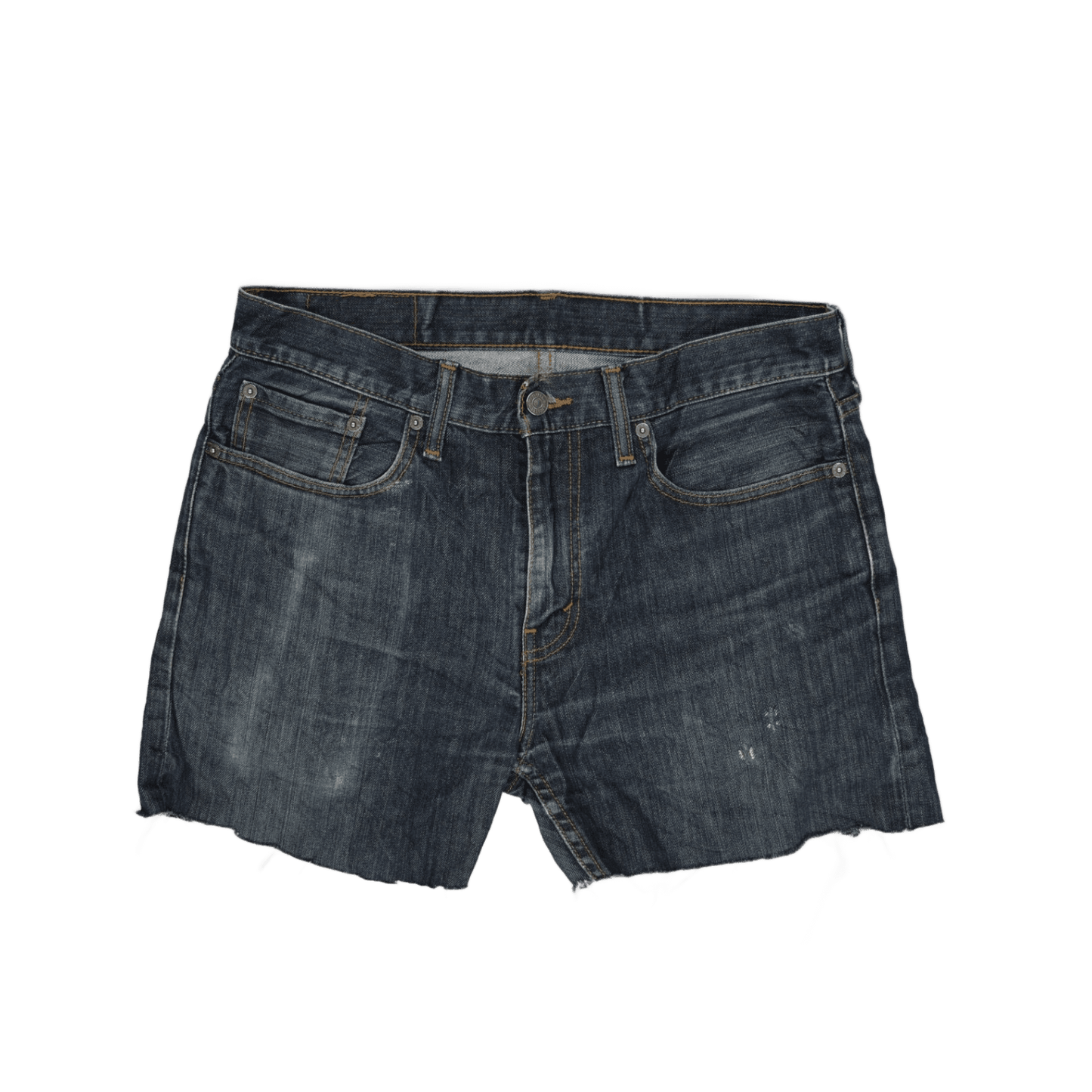 Levi's 502 Regular Fit Denim Shorts Blue W32 L34 100 Percent Cotton Vintage