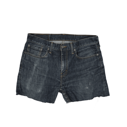Levi's 502 Regular Fit Denim Shorts Blue W32 L34 100 Percent Cotton Vintage