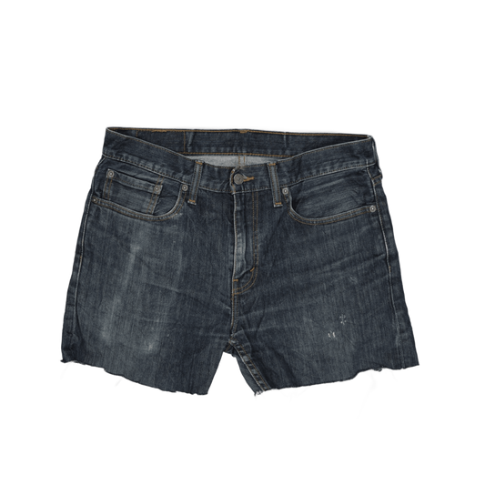 Levi's 502 Regular Fit Denim Shorts Blue W32 L34 100 Percent Cotton Vintage