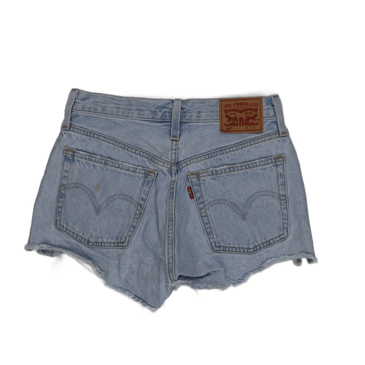 Levi's 501 Original Distressed Light Blue Denim Shorts W31 100 Percent Cotton Vintage Women's Clothing