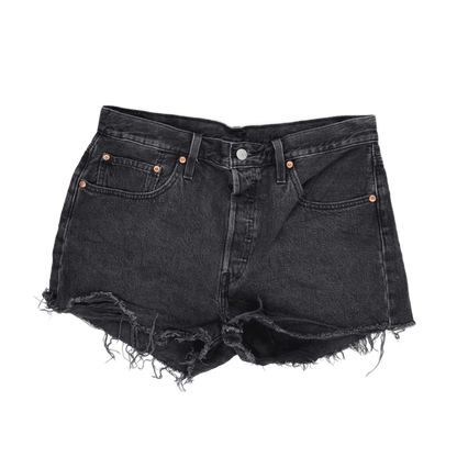 Levi's 501 Black Denim Shorts Women's W31 Vintage Cotton 7 Inseam