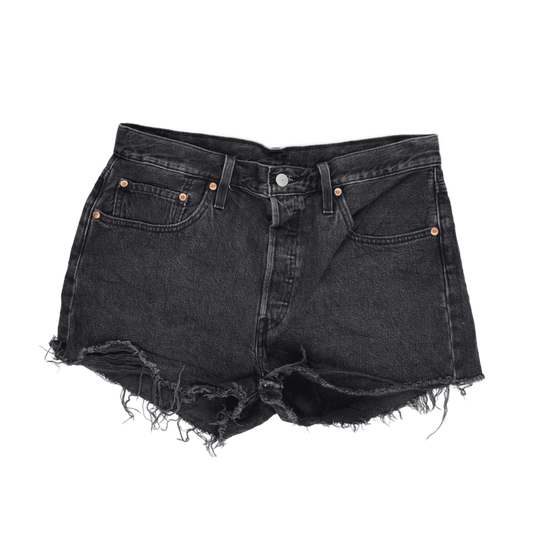 Levi's 501 Black Denim Shorts Women's W31 Vintage Cotton 7 Inseam