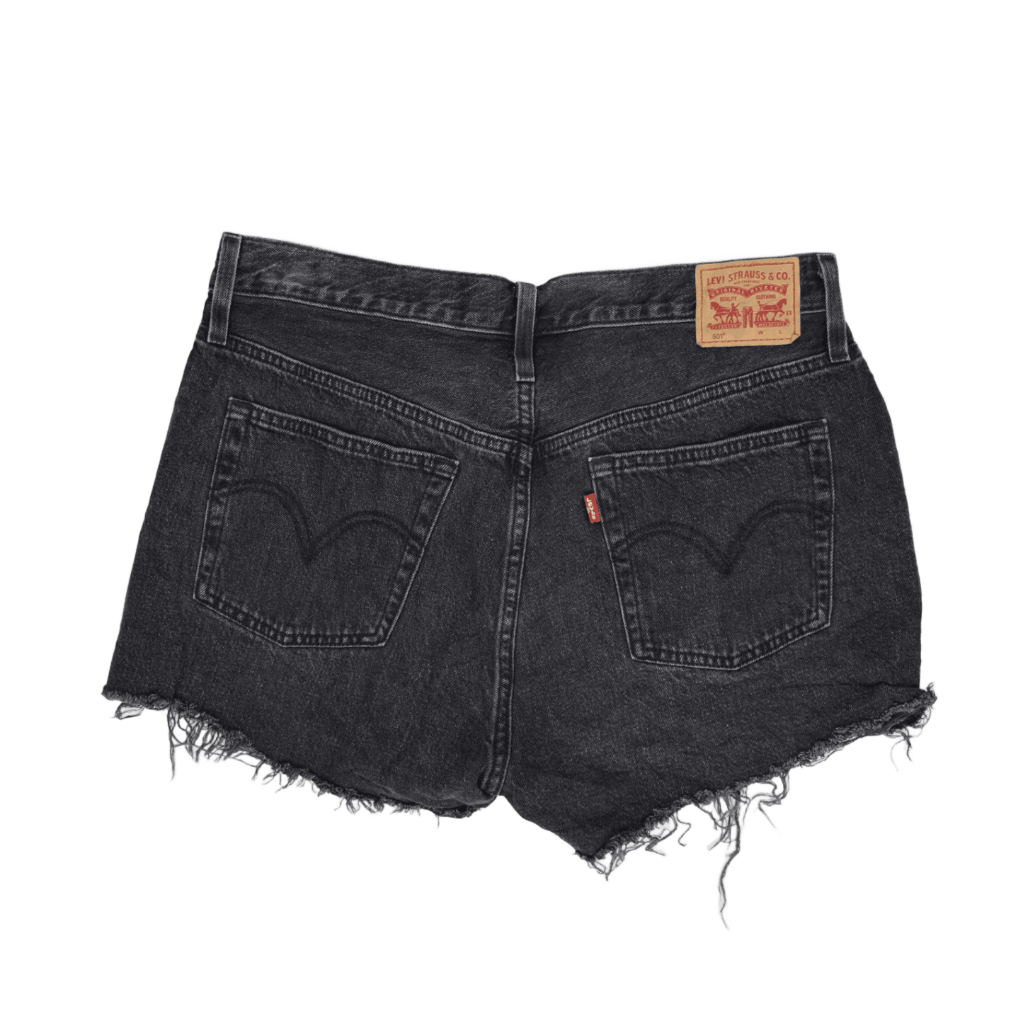 Levi's 501 Black Denim Shorts Women's W31 Vintage Cotton 7 Inseam