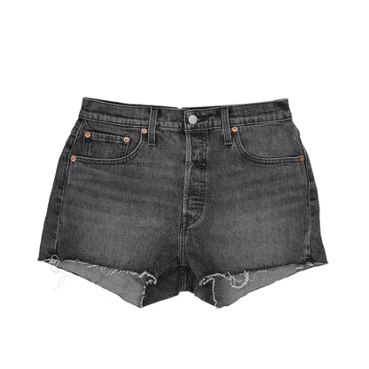 Levi's 501 Waterless Black Denim Cut-Off Shorts W27 UK 8 Cotton Denim