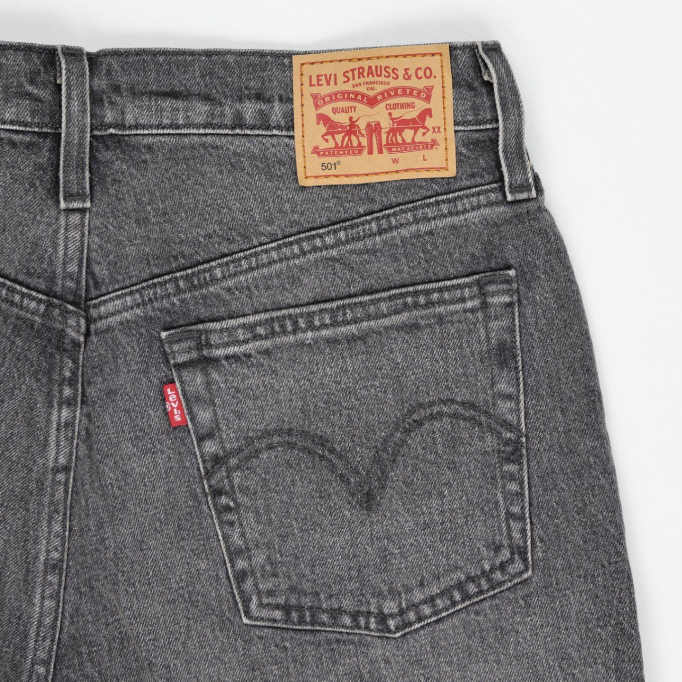 Levi's 501 Waterless Black Denim Cut-Off Shorts W27 UK 8 Cotton Denim