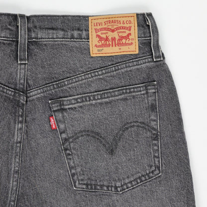 Levi's 501 Waterless Black Denim Cut-Off Shorts W27 UK 8 Cotton Denim
