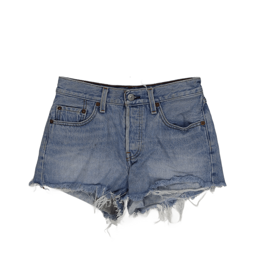 Levi's 501 High Rise Denim Shorts Light Blue Size 30W 100 Cotton Vintage