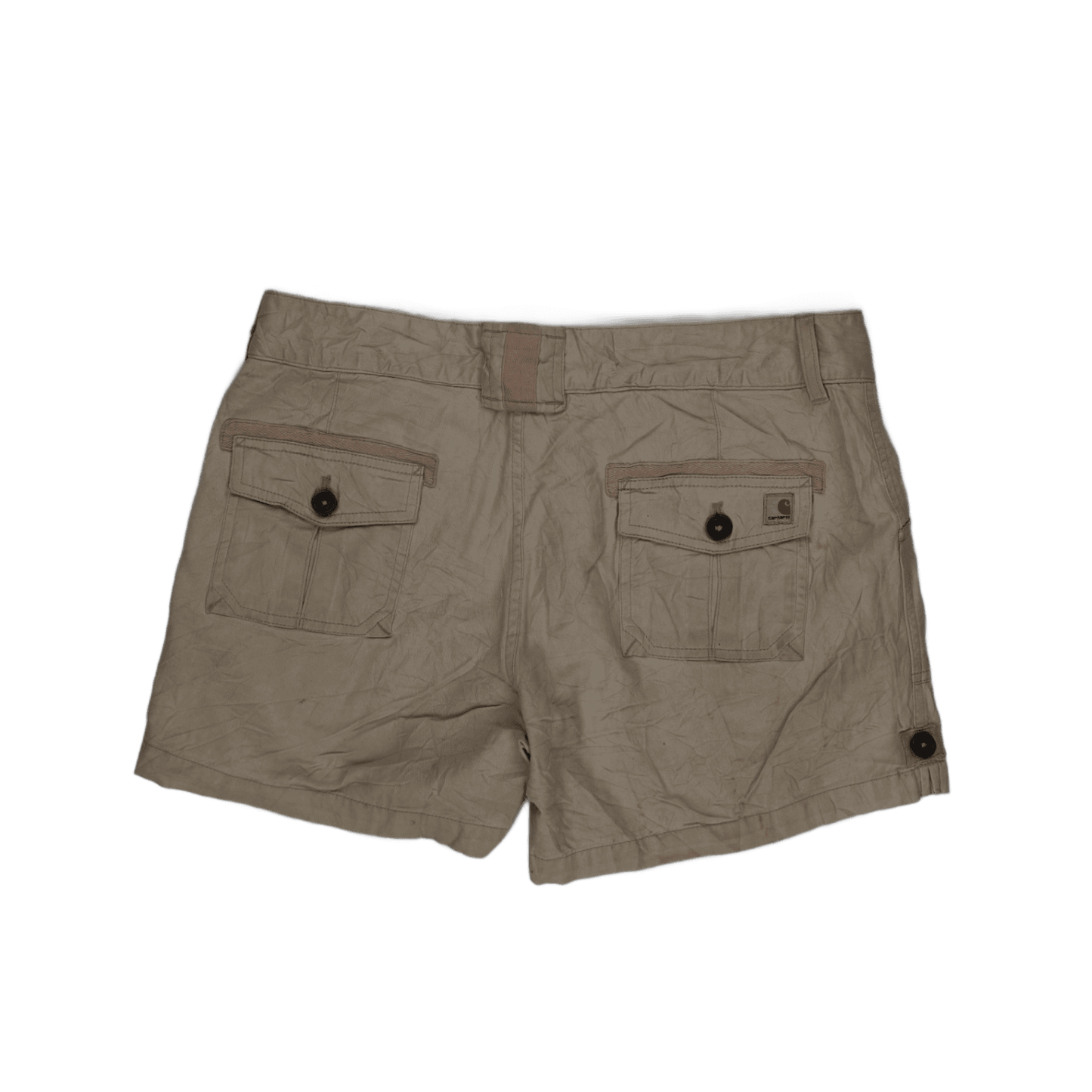 Carhartt Womens Beige Cotton Utility Shorts Size S 30 Inch Waist 7 Inch Inseam