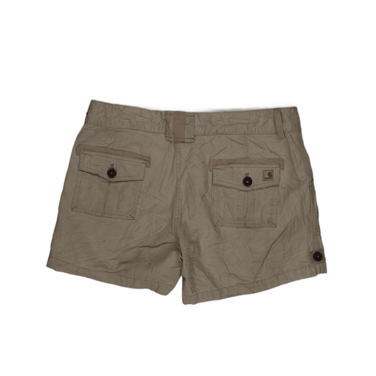 Carhartt Womens Beige Cotton Utility Shorts Size S 30 Inch Waist 7 Inch Inseam
