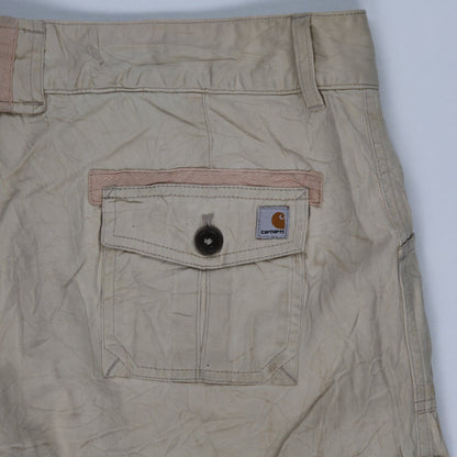 Carhartt Womens Beige Cotton Utility Shorts Size S 30 Inch Waist 7 Inch Inseam