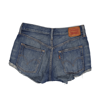 Levi's 501 Vintage Distressed Denim Shorts Blue W27 Cotton Denim