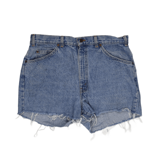 Levi's Vintage 501 High Waisted Cut Off Denim Shorts Blue Size 28W 100 Percent Cotton