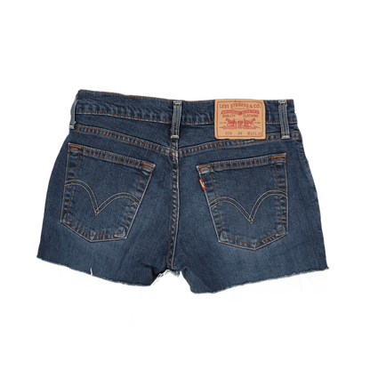 Levi's 529 Blue Distressed Denim Shorts Women's W29 L32 100 Cotton Vintage