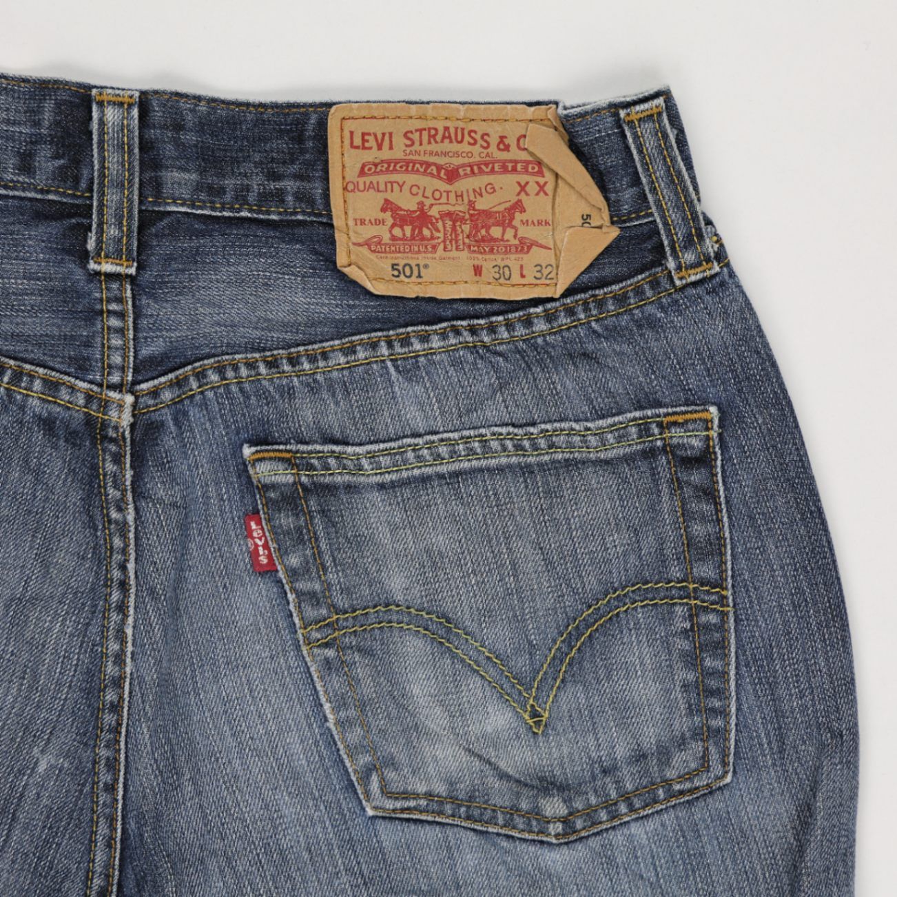 Levi's 501 Vintage Cut-off Denim Shorts Blue W30 100 Cotton