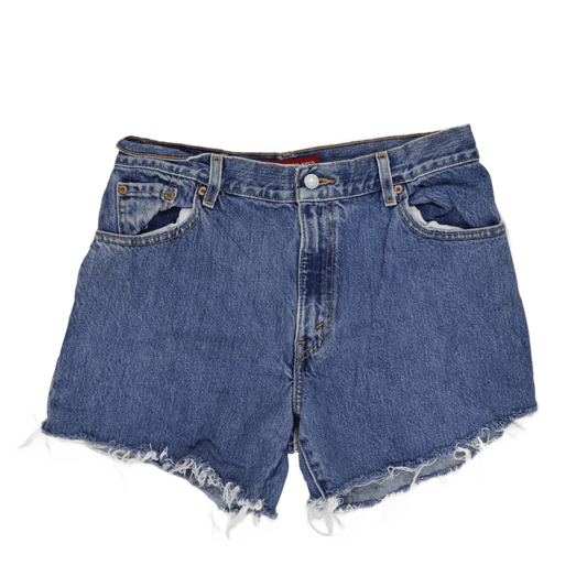 Levi's 550 Vintage Denim Shorts Blue Women's Size M 7 Inch Inseam Cotton