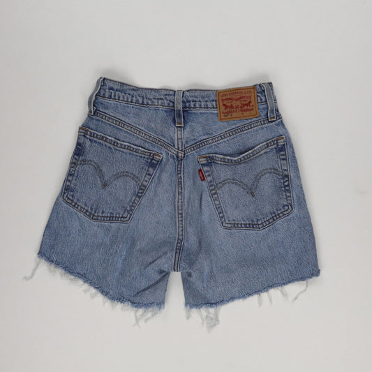 Levi's 501 High Waist Denim Shorts Light Blue Size 28 Cotton Vintage