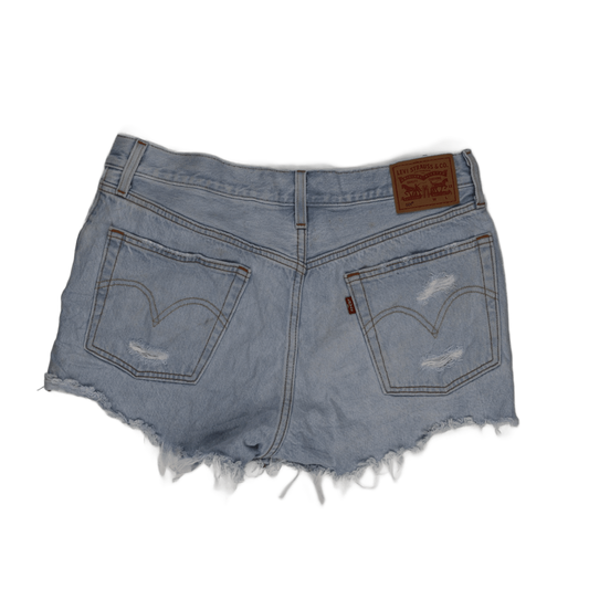 Levi's 501 High-Waist Distressed Cut-Off Shorts Light Blue W31 Vintage Cotton