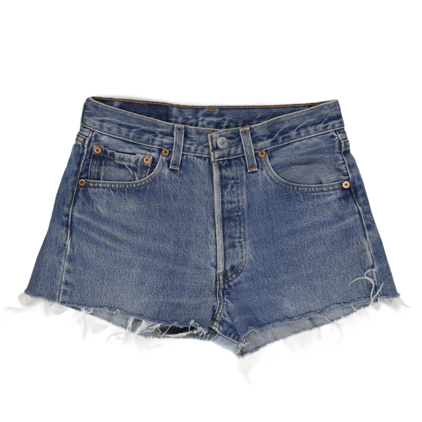 Levi's 501 Vintage Women's Blue Denim Shorts W29 L36 Cotton Casual