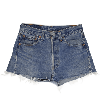 Levi's 501 Vintage Women's Blue Denim Shorts W29 L36 Cotton Casual