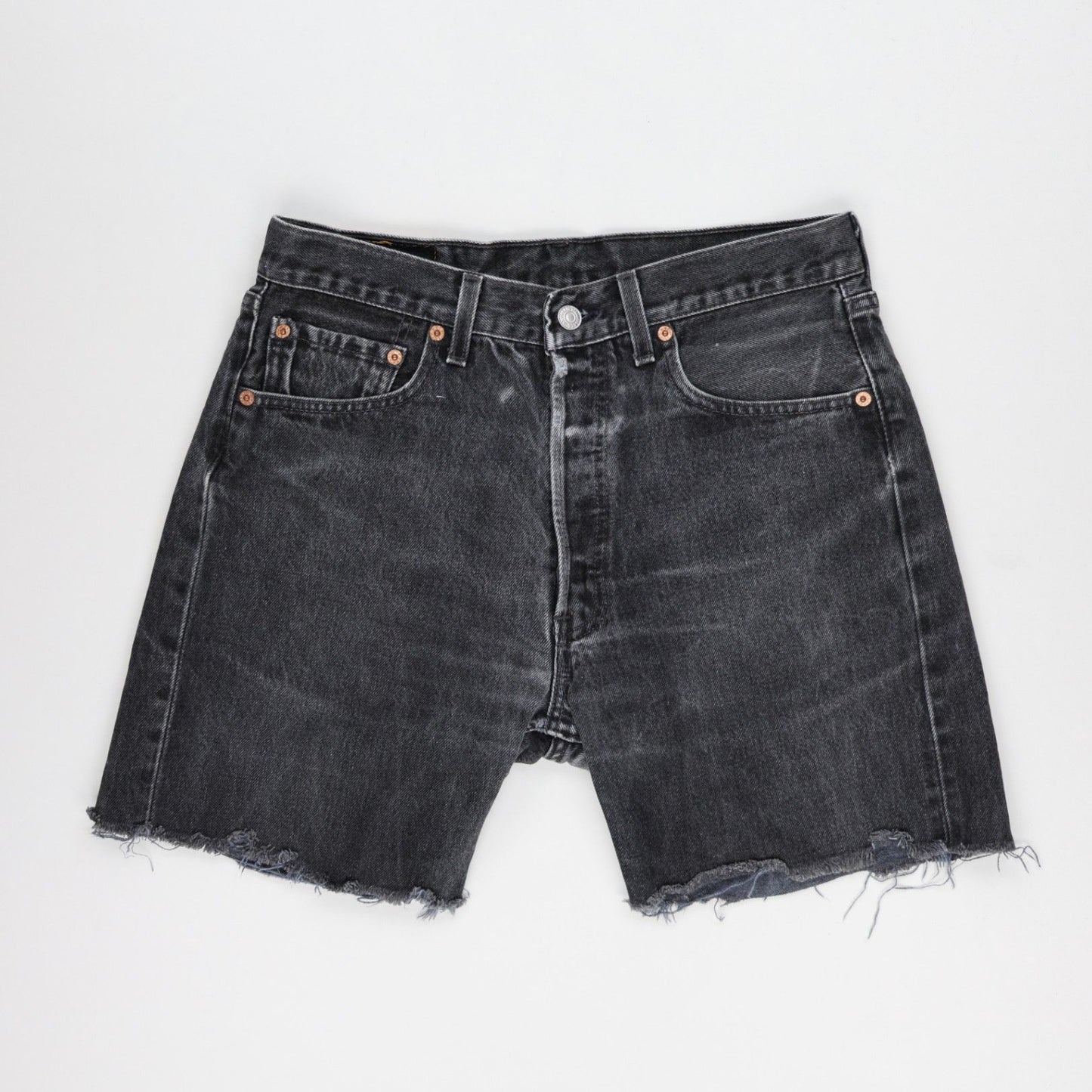 Levi's 501 Vintage Black Denim Cutoff Shorts W32 L30 Cotton